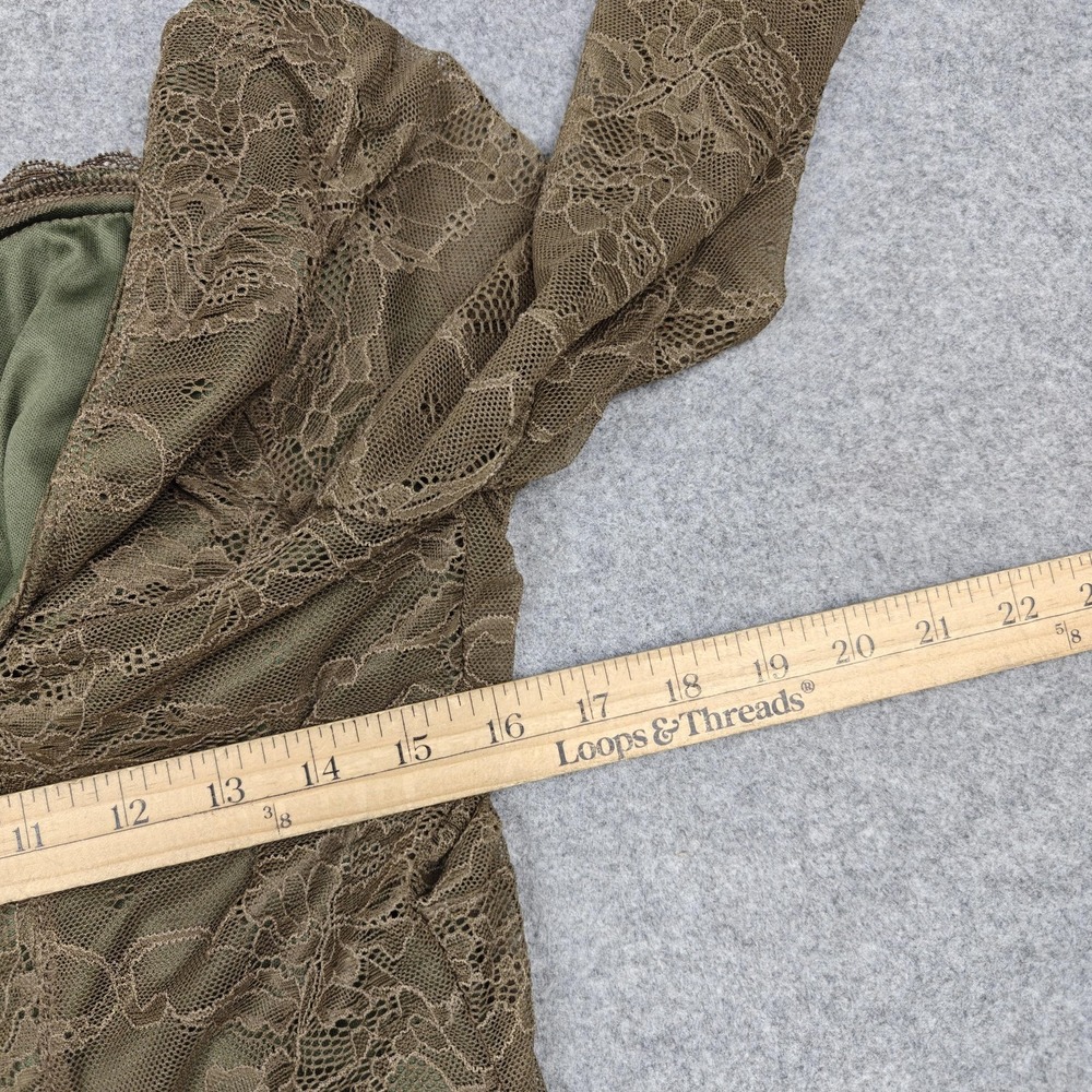 DELiA*s Dress Womens XXL Green Lace Fit & Flare Off Shoulder Mini Dolls Kill New - Picture 9 of 10